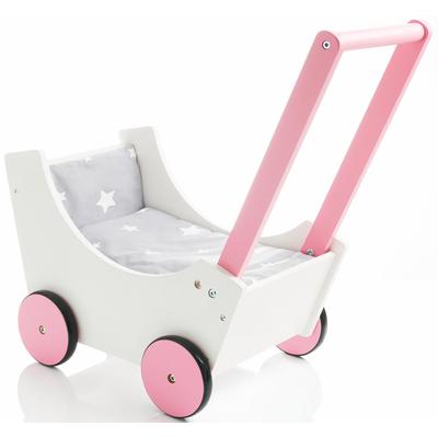 Puppenwagen SUN "Speedy Sternchen 2", rosa (sternchen 2), Puppenwagen, KinderB:32cm H:58cm T:55cm, Holz, aus Holz, B:32cm H:58cm T:55cm