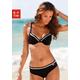 Bügel-Bikini LASCANA Gr. 42, Cup E, schwarz Damen Bikini-Sets Ocean Blue