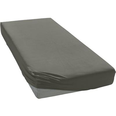 Spannbettlaken CINDERELLA "Weekend", grau (anthrazit), B:180cm L:200cm, Renforcu00e9, Obermaterial: 100% Baumwolle, Laken, OEKO-TEX-zertifiziert Image