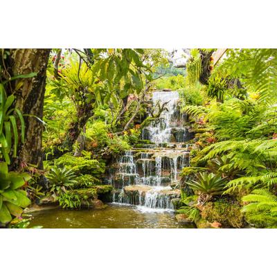 Fototapete PAPERMOON "WASSERFALL", bunt, B:3,50m L:2,60m, Vlies, Tapeten Image