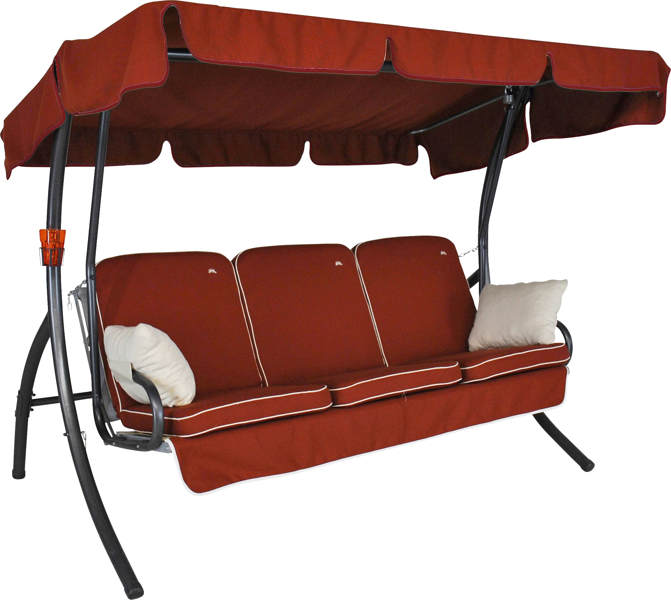 Hollywoodschaukel "Comfort Style", orange (dunkelgrau, terracotta", "terracotta), B:210 H:160 T:145, Obermaterial: 100% Polyacryl. Füllung: 100% Polyurethan, ANGERER FREIZEITMÖBEL, Hollywoodschaukeln, inkl. Auflagen und Zierkissen Image