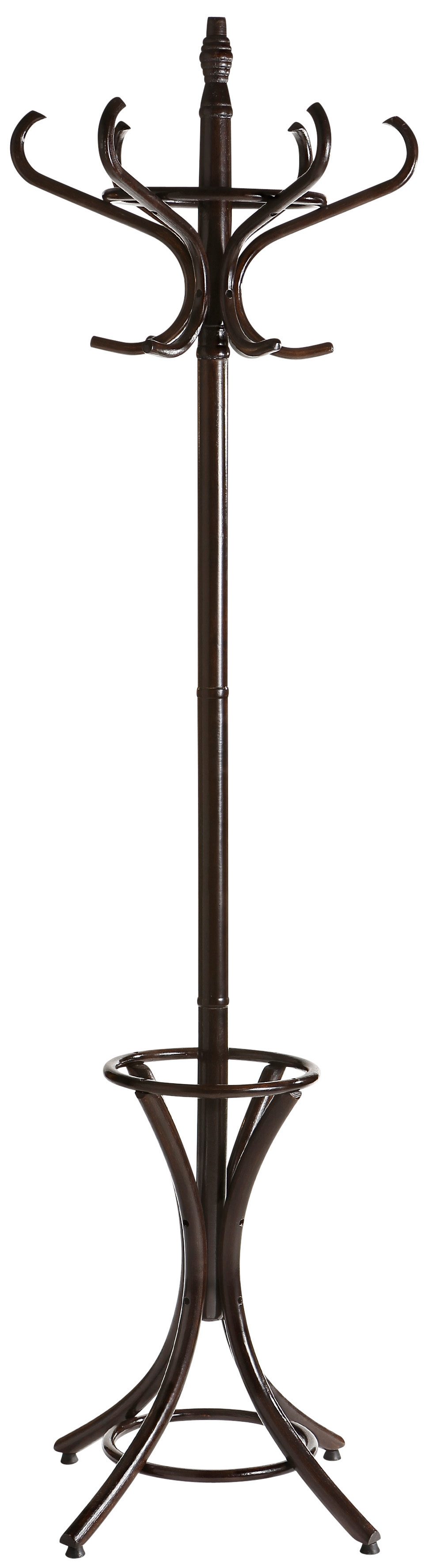 Garderobenständer HOME AFFAIRE "Schönerempfang, TOPSELLER", braun (dunkelbraun), B:56cm H:184cm T:56cm, Massivholz, Garderobenständer, aus massiver Birke, im Landhaus-Stil