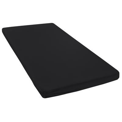 Spannbettlaken BELLANA "Melone in Gr. 70x140, 90x200, 140x200 oder 180x200 cm", schwarz, B:180-200cm L:200cm, Mako-Jersey, Obermaterial: 100% Baumwolle, Laken, Baumwolle, Matratzen bis 10 cm Höhe, Spannbetttuch auch für Kinder Image
