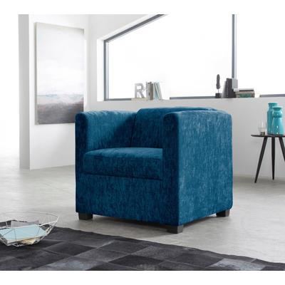 Sessel INOSIGN "Bob Cocktailsessel, Clubsessel, Loungesessel", blau (ocean), B:72cm H:68cm T:75cm, Luxus-Microfaser (92% Polyester, 8% Nylon) ), Struktur fein ( 100% Polyester), Struktur in Chenille-Optik (30% Polyester, 70% Polyacryl),... Image