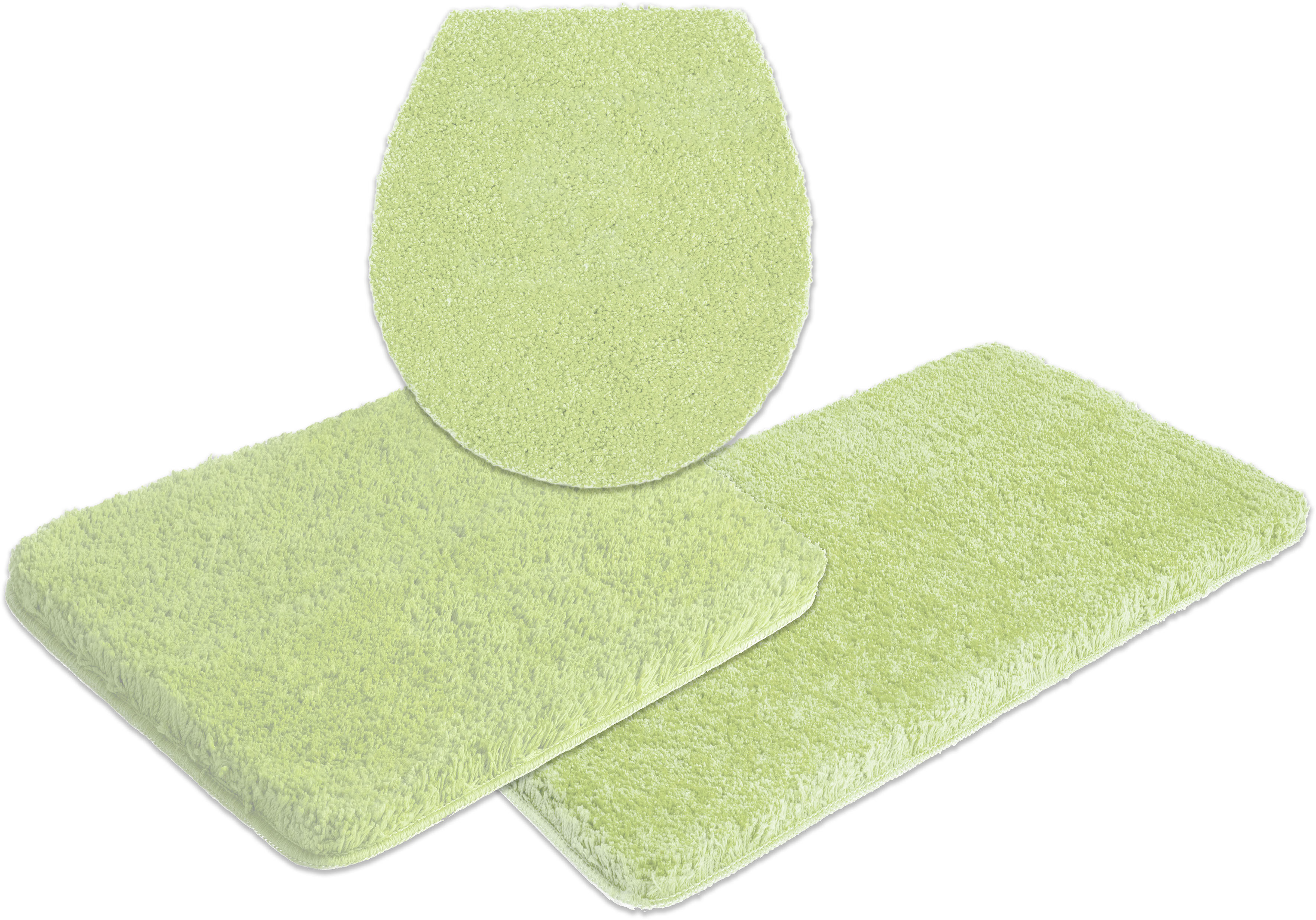 Badematte MY HOME "Sanremo, Badvorleger, Badezimmer Teppich, sehr weich" Gr. 12, grün, H:30mm, Polyester, Badematten, Badematte, Badteppich, unifarben, rechteckig, rund & als 3-tlg. Set erhältlich, Topseller