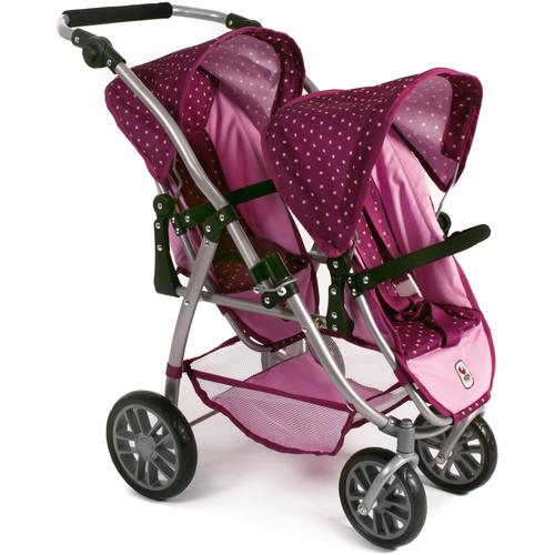 „Puppen-Zwillingsbuggy CHIC2000 „“Vario Brombeere““ Puppenwagen schwarz (brombeere) Kinder Puppenwagen -trage“