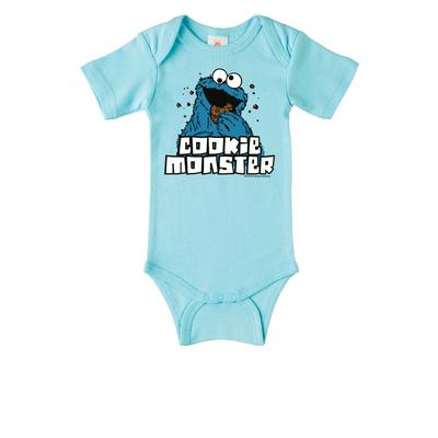 Body LOGOSHIRT Gr. 86, EURO-Größen, blau (hellblau) Baby Bodies Sesamstraße mit Druckknöpfen