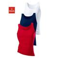 Tanktop H.I.S "Feinripp" Gr. 8, bunt (rot, weiß, marine) Herren Tops Ärmellose Shirts