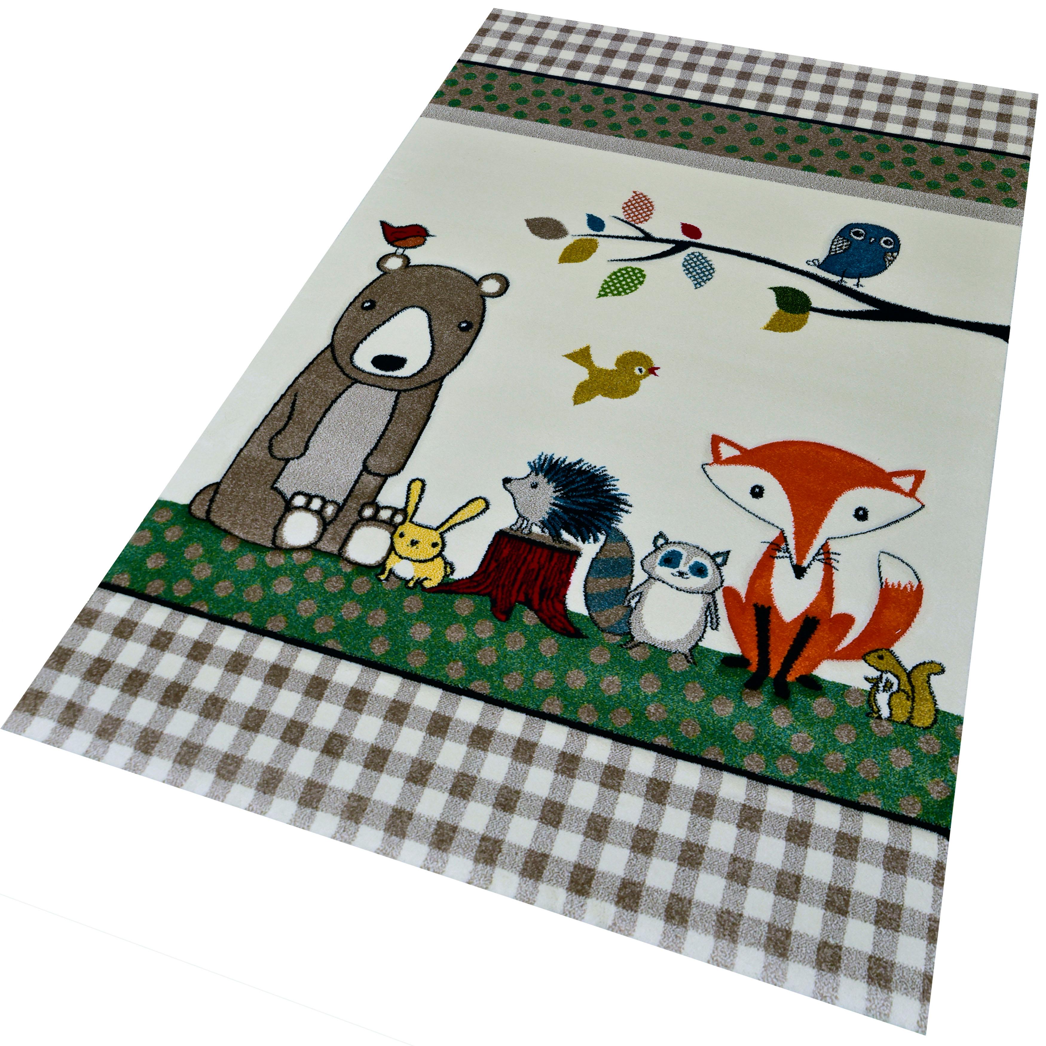 Kinderteppich MERINOS "Diamond Kids 485" Gr. 4, beige (creme), B:160cm H:13mm L:230cm, Kunstfaser, Teppiche, Kinderteppich