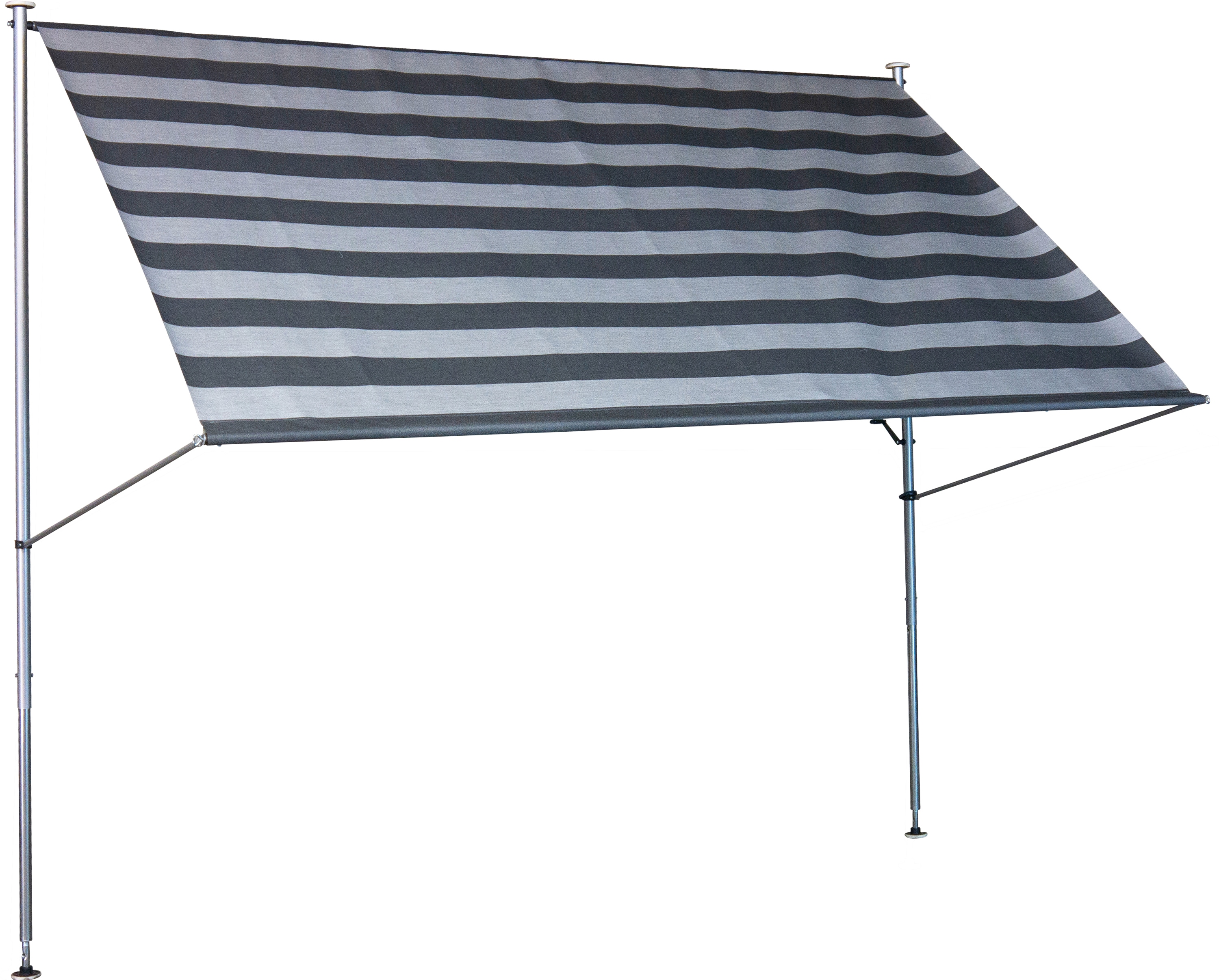 Klemmmarkise, grau (dunkelgrau, weiß), B:150cm H:275cm, Polyacryl, ANGERER FREIZEITMÖBEL, Markisen, 150 cm Breite, 170 cm Ausfall