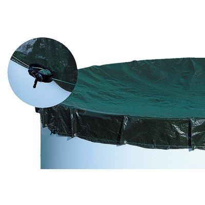 Pool-Abdeckplane MY POOL BWT, schwarz (schwarz, grün), B:880cm L:500cm, Polyethylen (PE), Planen, für Ovalbecken, in versch. Größen