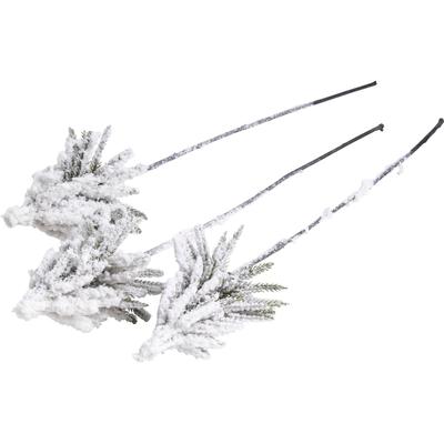 Kunstzweig BOTANIC-HAUS "Tannenbaum auf Stiel", grün (grün beschneit), B:11cm H:50cm T:11cm Ø:11cm, Kunststoff, Kunstpflanzen