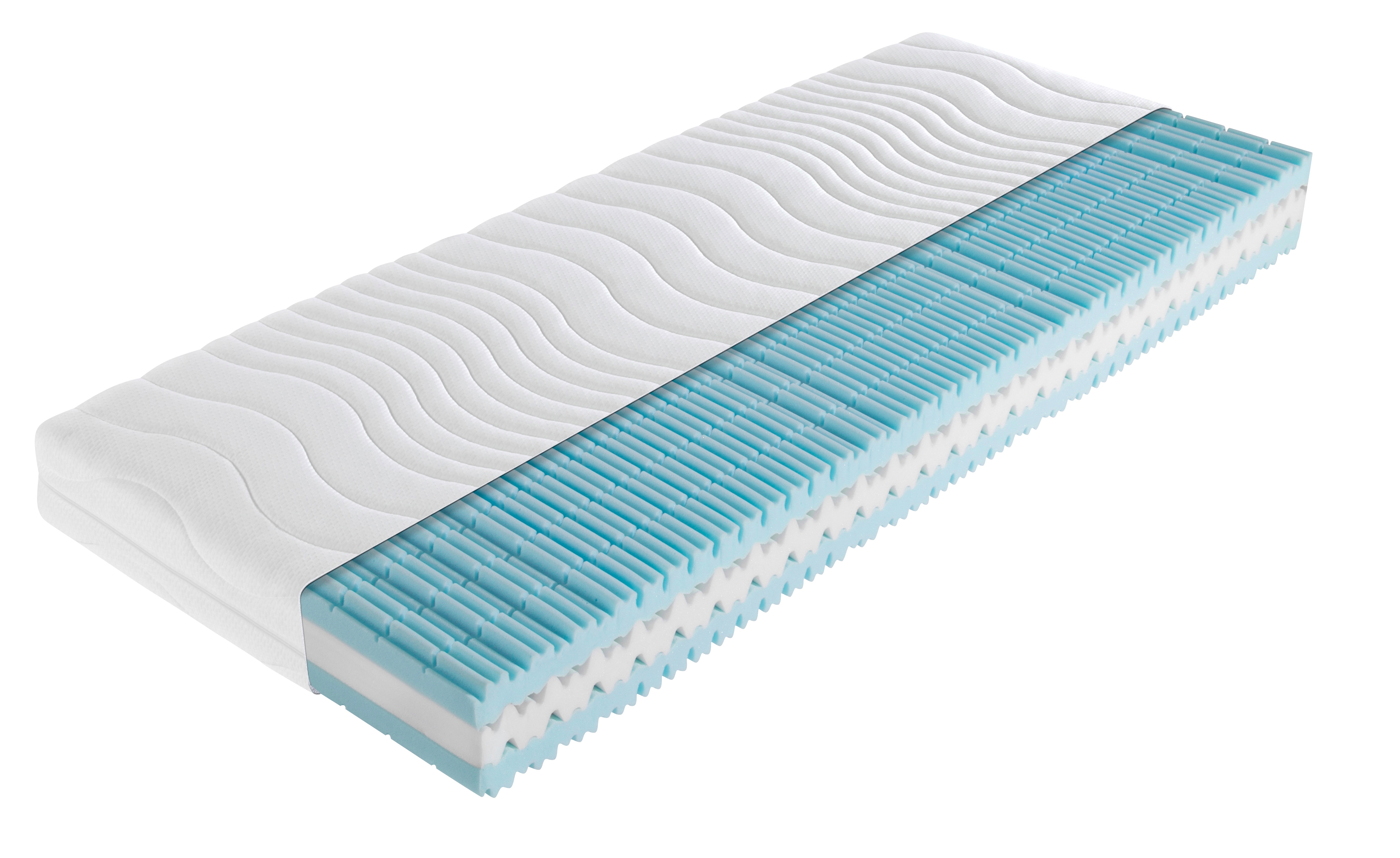 Kaltschaummatratze ALINA "Vegas KS 22" Gr. 2, weiß, B:140cm H:22cm L:200cm, Bezug: 100% Polyester, Matratzen
