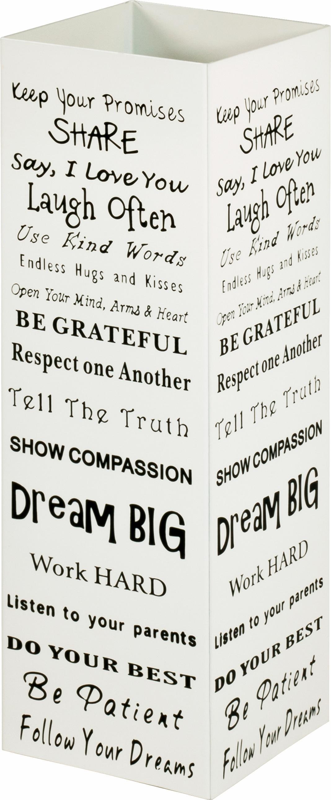 Schirmständer HAKU, weiß, B:16cm H:48cm T:16cm, Metall, Regenschirmständer, Schirmständer