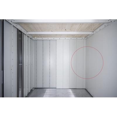 Gerätehaus-Innenwand BIOHORT, weiß, B:292cm H:222cm T:236cm, Stahlblech, Gartenhaus-Seitenwände, Innenverkleidung für Gerätehaus Neo 2C/3B