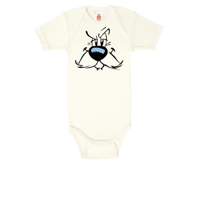 Body LOGOSHIRT Gr. 86, EURO-Größen, weiß (altweiß) Baby Bodies mit niedlichem Idefix-Aufdruck