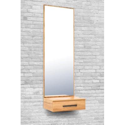 Spiegelpaneel PAROLI "Akron", braun (eichefarben), B:50cm H:150cm T:35cm, Glas, Spiegel Image
