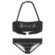 Bandeau-Bikini BENCH. Gr. 146/152, N-Gr, schwarz (schwarz, grau) Kinder Bikini-Sets Bikinis