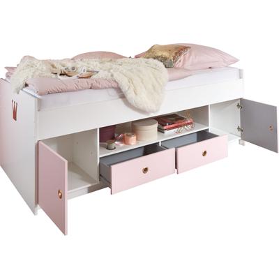 Kinderbett WIMEX "Cindy2", rosa (weiß, rosé), B:95cm H:74cm L:204cm, Betten Image