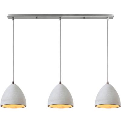 SALESFEVER Hängeleuchte "Nora", grau (betongrau, silberfarben), H: 120cm, Lampen, 3x Lampenschirme aus Beton Image