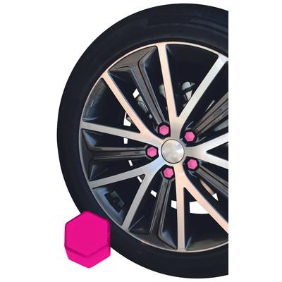 ROCCO Abdeckkappe "Quick" Abschlusskappen für Radschrauben, Silikon, 19 mm rosa Radkappen