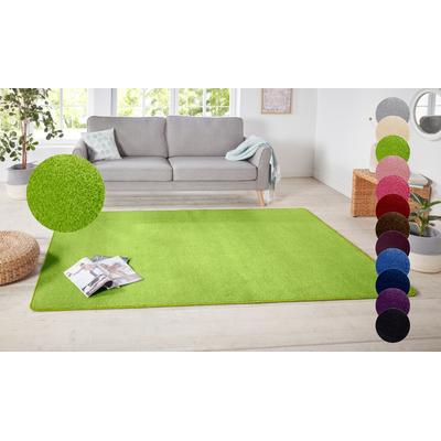 Teppich HANSE HOME "Shashi" Gr. 4, grün, B:160cm H:8,5mm L:240cm, Kunstfaser, Teppiche, Kurzflor, Unifarben, Läufer, weich, Esszimmer, Kinderzimmer, Flur Image