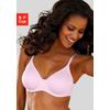 T-Shirt-BH LASCANA "perfect basic", Damen, Gr. 95, Cup B, rosa (rosé), Microtouch, Obermaterial: 82% Polyamid (TACTEL), 18% Elasthan (LYCRA), Basic, BHs, mit Bügel, ohne Schale, Basic Dessous