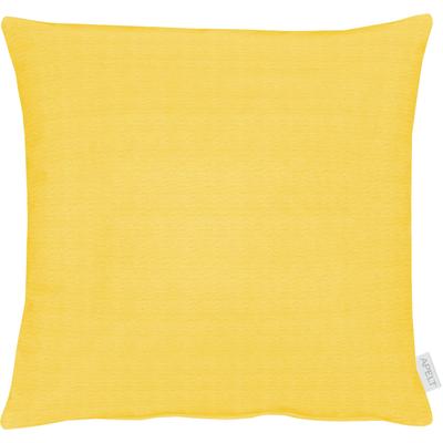 Dekokissen APELT "Luca" Gr. 2, gelb (gelb, unifarben), B:49cm L:49cm, Polyester, Dekokissen_Sitzkissen_Kissenhüllen, Kissenhülle ohne Füllung, 1 Stück Image