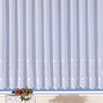 Gardine WECKBRODT "Turin" Gr. 23, weiß, B:600cm H:245cm, Voile, Obermaterial: 100% Polyester, Gardinen, echte Stickerei, Voile, halbtransparent, Bordüre, Kante, Store Image