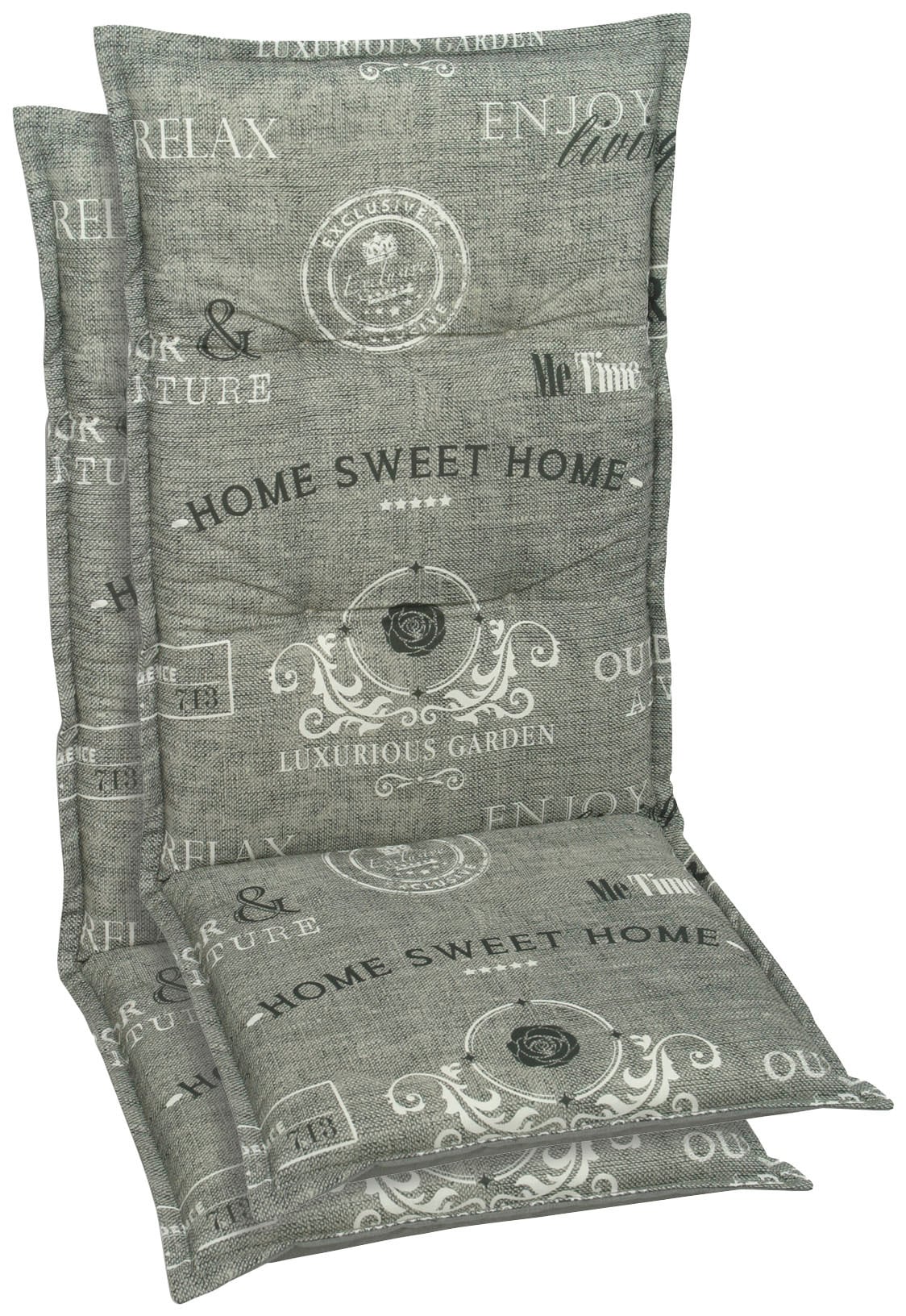 Sesselauflage GO-DE, grau (hellgrau), B:110cm H:5,5cm T:50cm, Bezug: 65% Polyester, 35% Baumwolle, Polsterauflagen Image