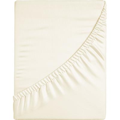Spannbettlaken CASATEX "Jersey-Elasthan", beige (natur), B:180-200cm L:200-220cm, Jersey, Obermaterial: 96% Baumwolle, 4% Elasthan, Laken, mit Elasthan Image