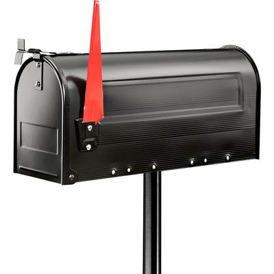 Briefkasten BURG WÄCHTER "U.S. Mailbox", schwarz, B:480mm H:220mm T:170mm, Stahl, Briefkästen, mit großem Fassungsvermög