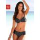 Bügel-Bikini LASCANA Gr. 36, Cup E, schwarz-weiß (schwarz, weiß) Damen Bikini-Sets Ocean Blue