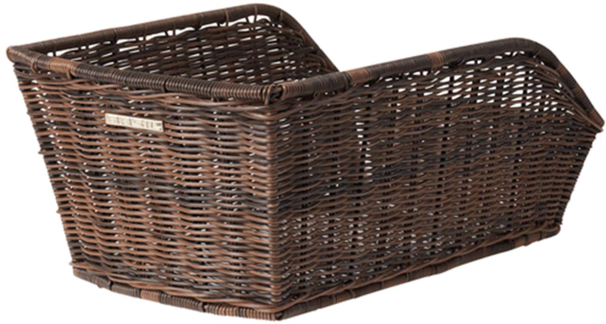 Fahrradkorb BASIL "Hinterradkorb Basil " Cento Rattan Look", braun, Taschen, B/H/T: 42cm x 21cm x 25cm, Materialmix, B:42cm H:21cm T:25cm
