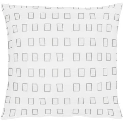 Kissenhülle APELT "Mare" Gr. 1, grau (weiß, grau), B:40cm L:40cm, Polyester, Obermaterial: 100% Polyester, Kissenbezüge Image