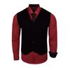 Langarmhemd RUSTY NEAL, Herren, Gr. S, EURO-Größen, rot (bordeaux), 60% Baumwolle, 37% Polyester, 3% Elasthan, mehrfarbig, casual, ohne Ausschnitt, Langarm, Hemden, bestehend aus Hemd, Weste und Krawatte
