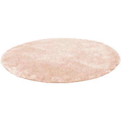 Hochflor-Teppich KAYOOM "Diamond 700" Gr. 9, rosa (puder, rosa), H:45mm Ø:120cm, Kunstfaser, Teppiche, weiche Microfaser, Langflor, Shaggy, Melange, Wohnzimmer Image