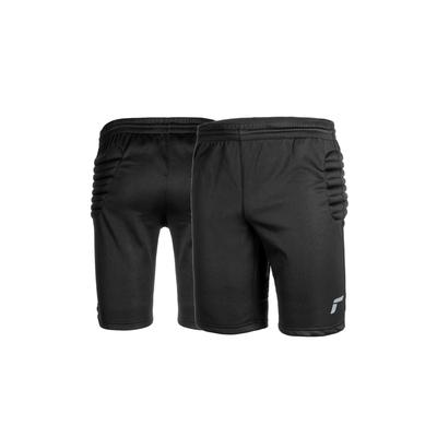 Torwarthose REUSCH "GK Training Short", Kinder, Gr. XL, EURO-Größen, silber (schwarz, silberfarben), 100% Polyester, unifarben, sportlich, kurz, Hosen, mit eingenähten Polstern
