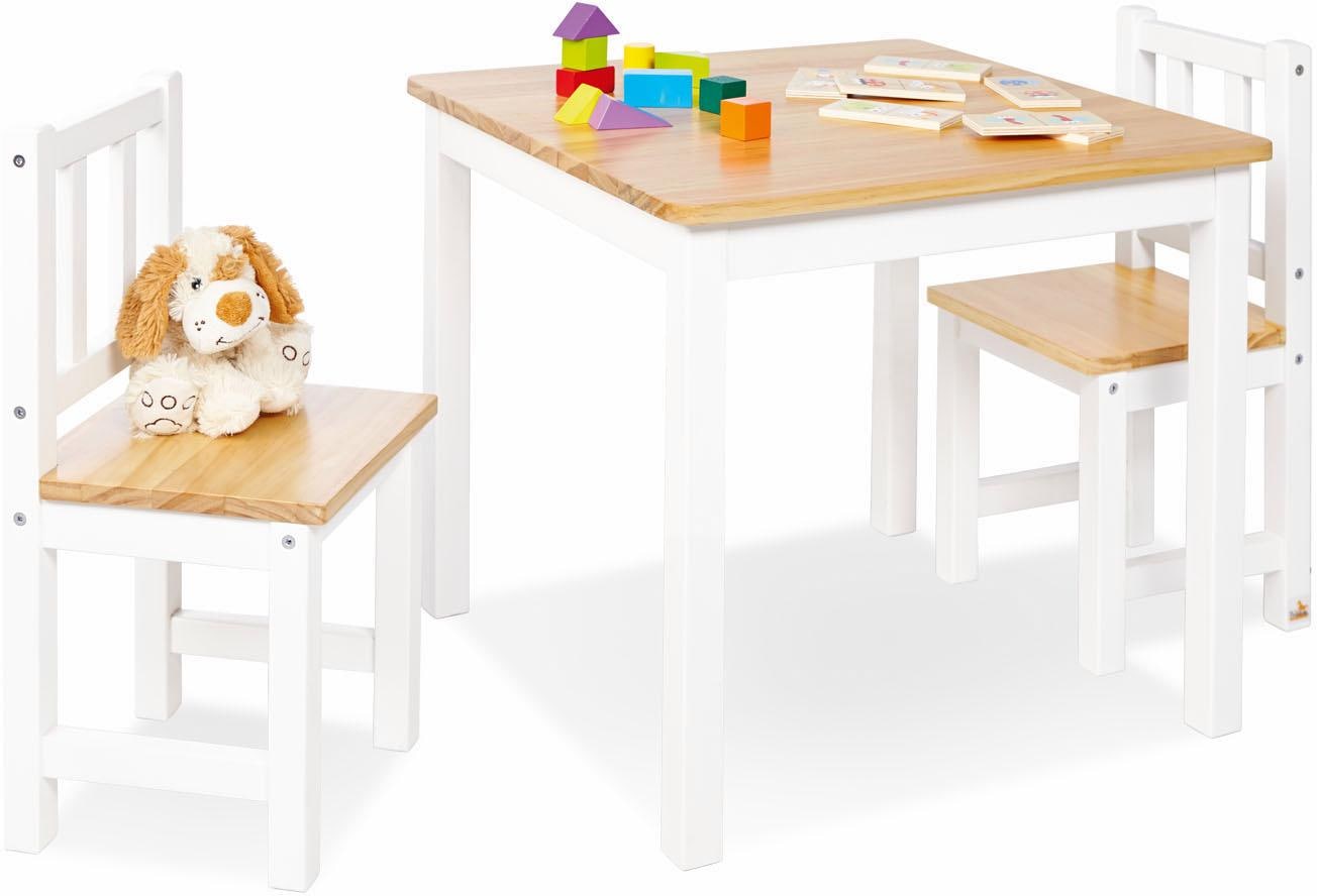 Kindersitzgruppe PINOLINO "Fenna", weiß (weiß, natur,), Sitzmöbel-Sets, Kinder, Massivholz