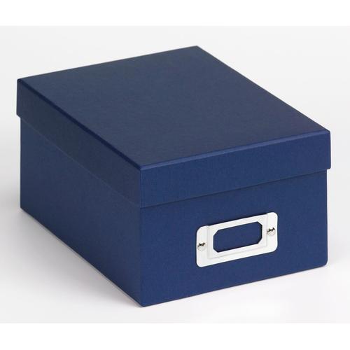 Aufbewahrungsbox WALTHER Aufbewahrungsboxen Gr. B/H/T: 22 cm x 11 cm x 17 cm, blau Aufbewahrungsbox Fotobox Aufbewahrung Ordnung Aufbewahrungsboxen Fun