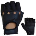 Motorradhandschuhe PROANTI Handschuhe Gr. L, schwarz Motorradhandschuhe fingerlose Chopper-Handschuhe aus Leder