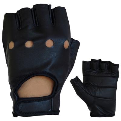 Motorradhandschuhe PROANTI Handschuhe Gr. M, schwarz fingerlose Chopper-Handschuhe aus Leder