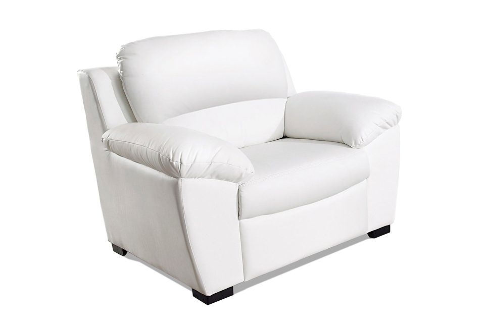 Sessel COTTA "Dani", weiß (altweiß), B:107cm H:87cm T:89cm, Luxus-Microfaser aus 100% Polyester, Sessel, Ledersessel Polstersessel