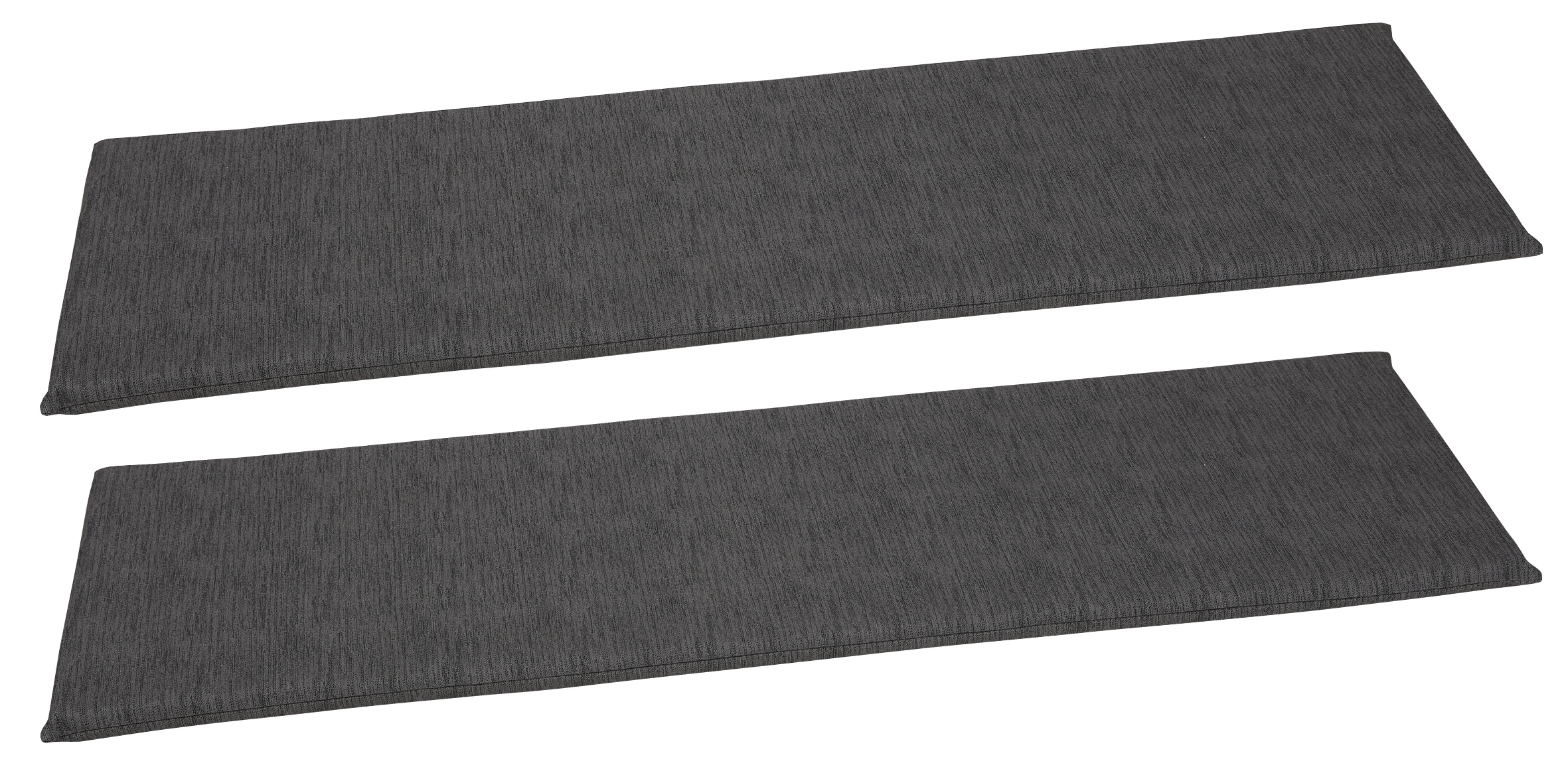 Bankauflage GO-DE, grau, B:220cm H:3,5cm T:25cm, Bezug: 70% Baumwolle, 30% Polyester, Polsterauflagen, Bankauflage