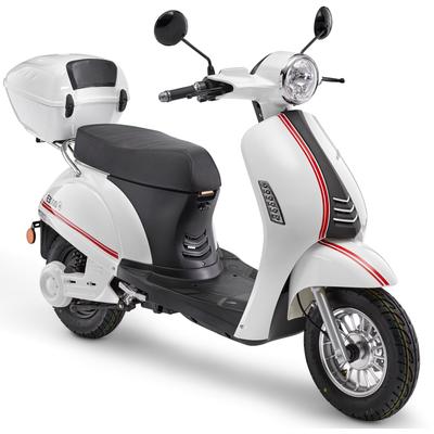 E-Mofaroller LUXXON "E 3000", weiß, Elektromotorroller, 25 km/h, bis zu 65 km Reichweite, B:67,0cm H:109,5cm L:175,0cm