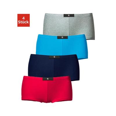 Panty H.I.S, Damen, Gr. 46, bunt (grau, meliert, blau, marine, rot), Jersey, Obermaterial: 95% Baumwolle, 5% Elasthan, unifarben, körpernah, Unterhosen, aus elastischer Baumwoll-Qualität, Topseller Image