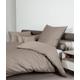 Bettwäsche JANINE "Colors 31001", braun (cappuccino), B/L: 155cm x 220cm, B/L: 80cm x 80cm (), Mako-Satin, B/L: 80cm x 80cm, Mako-Satin, Obermaterial: 100% Baumwolle, Bettwäsche, feinfädige uni Bettwäsche für alle Jahreszeiten, Markenreißverschluss