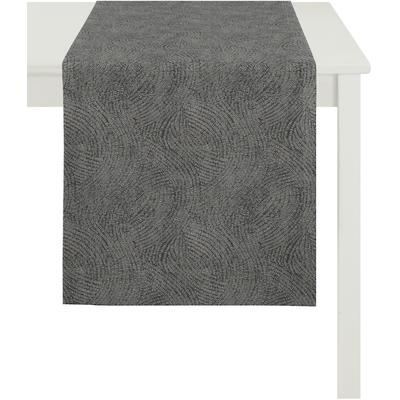 Tischläufer APELT "1102 Loft Style, Jacquard", schwarz (anthrazit, taupe), B:48cm L:140cm, Polyester, Viskose, Tischdecken Image