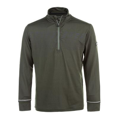 Langarmshirt ENDURANCE "Loopy Jr.", Kinder, Gr. 128, grün (dunkelgrün, grün), 88% Polyester, 12% Elasthan, bedruckt, sportlich, normal, ohne Ausschnitt, Langarm, Shirts, mit schnell trocknender QUICK DRY Technologie