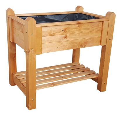 Blumenkasten PROMADINO, braun, B:90cm H:84,5cm T:60cm, Holzwerkstoff, Pflanzgefäße, Kräuterbeet klein, BxTxH: 90x60x84,5 cm Image